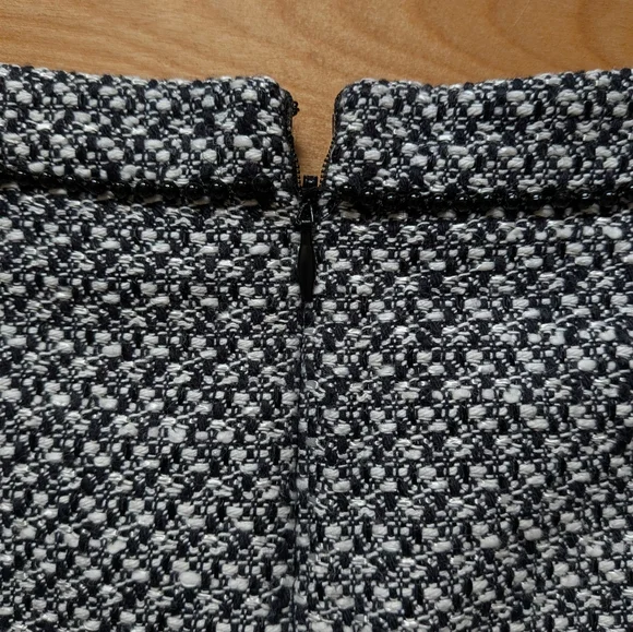 Karl Lagerfeld Black and White Tweed Midi Sheath Dress - Picture 5 of 7